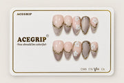 ACEGRIP Blush Blossom Tips, style WE16010, complete 10-nail set on its presentation card