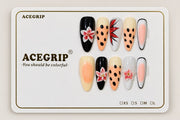 ACEGRIP Onyx Bloom, style XH3003, complete 10-nail set on its presentation card