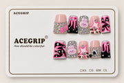 ACEGRIP Rose Companions Starlight, style XH3031, complete 10-nail set on its presentation card