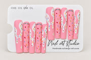 ACEGRIP Rose Drizzle, style XH3044, complete 10-nail set on its presentation card